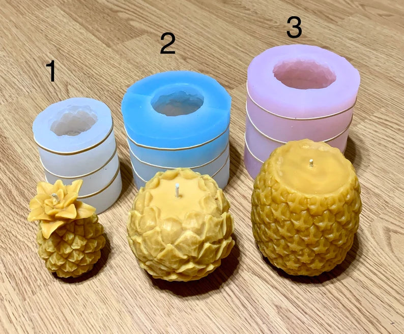 3D Silicone pineapple mold - pineapple candle soap resiN mould - homemade mold - 3.25"