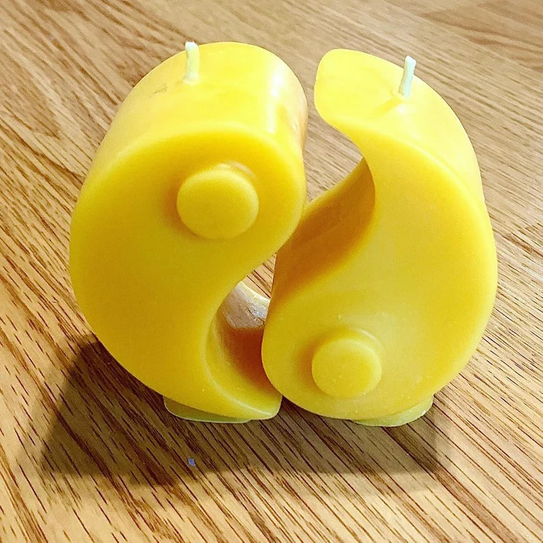 3D silicone yin yang candle soap resin mold - spiritual wicca spell candle