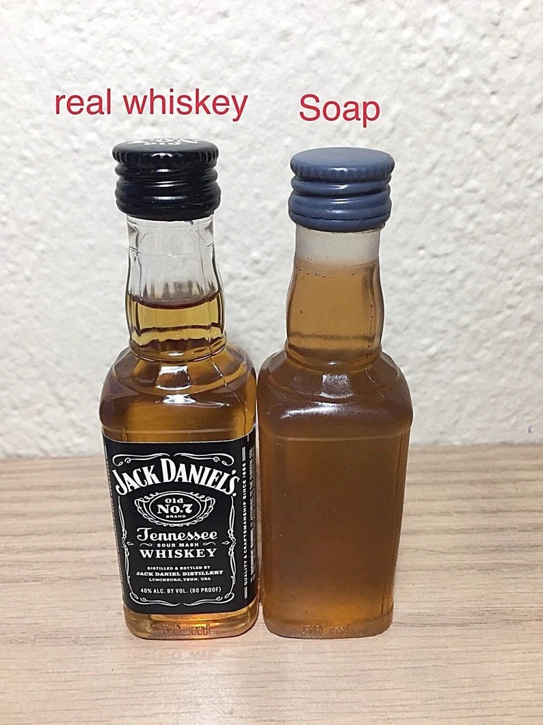 Silicone whiskey bottle soap candle mold