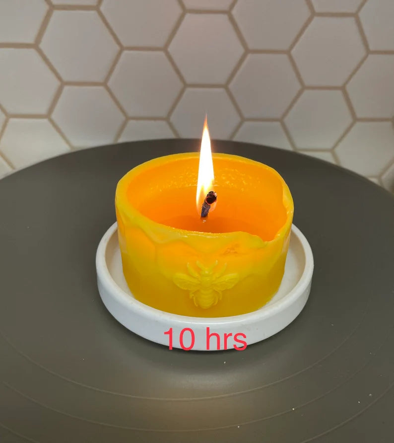 Silicone honeybee honeycomb pillar candle Mold - soap resin mold