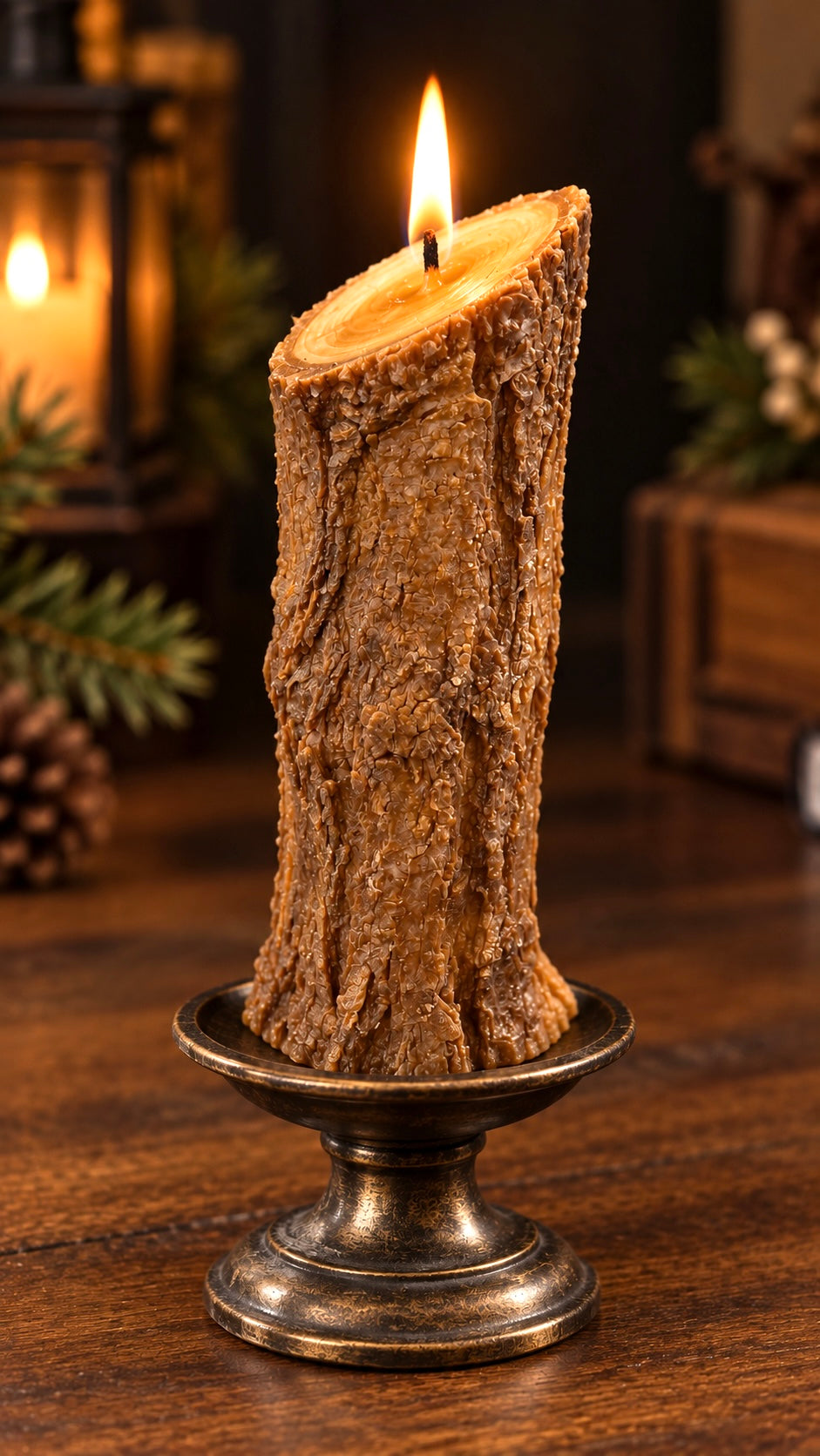 Realistic 3D tree log stump mold 7.75”