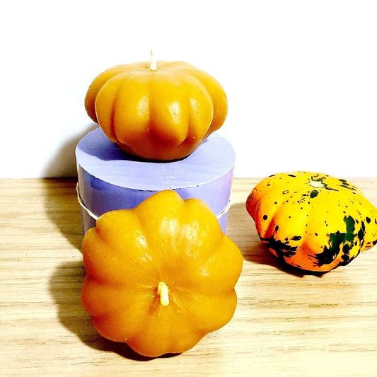 Silicone pumpkin squash candle soap Mold - 3D gourd mold - lotion bar mold - pillar candle mold - fall candle mold