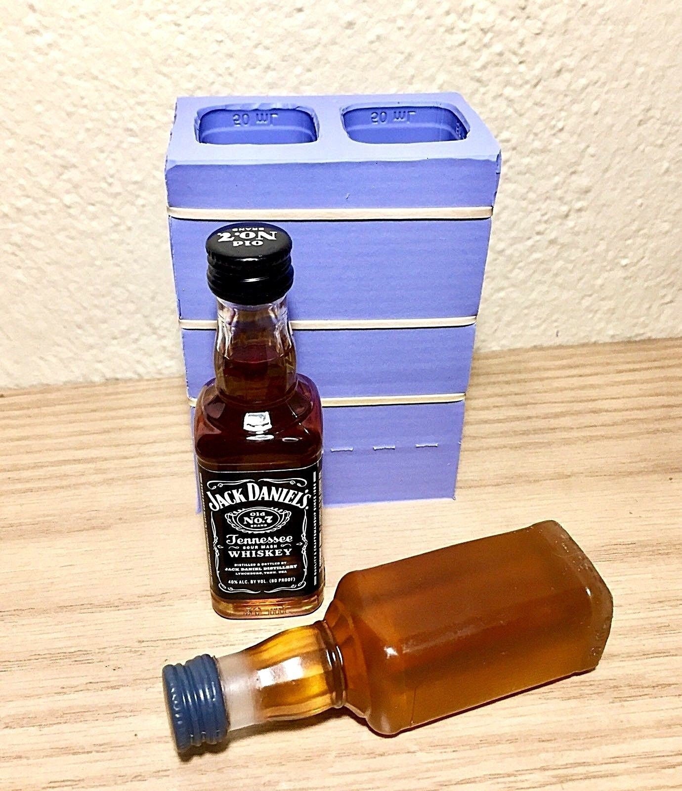 Silicone whiskey bottle soap candle mold