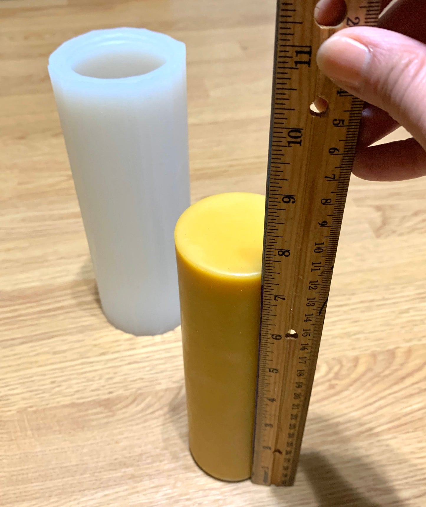 silicone pillar candle mold - flat top - cylinder - round - soap - resin - homemade - 2 1/4" x 7 1/2”