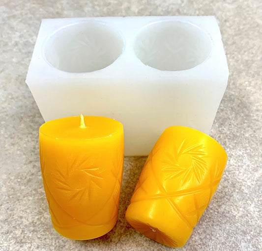 Silicone votive candle mold with flower Pattern - soap resin mold