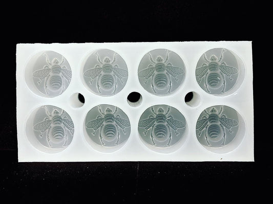 New version 8 cavity Silicone honeybee Tea light candle Mold - wax melt lotion bar soap