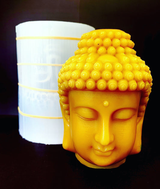 3D Silicone Buddha head Mold - female male Buddha Statue - homemade mold - Candle Resin mold