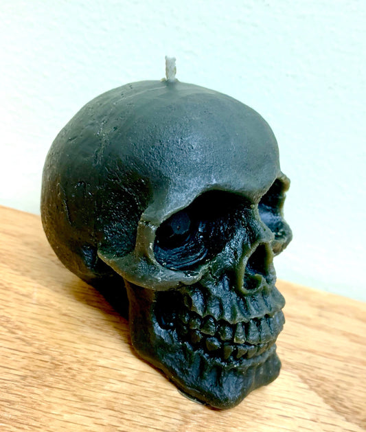 3D beeswax skull candle - halloween candle - wicca spell chakra candle