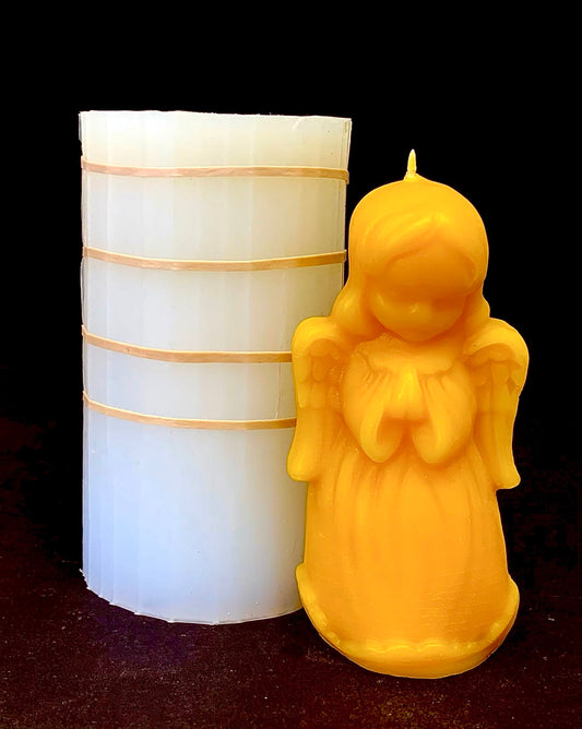 3D Silicone Praying angel Mold - homemade candle soap resin mould - 4.7”