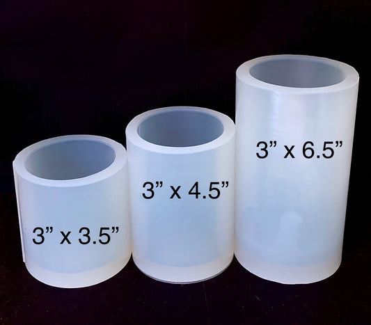 silicone pillar cylinder candle soap resin molds 3'' wide
