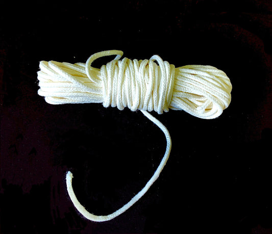 5 yards square braid candle wick - cotton wicks - no lead - #6 - #8 - #10