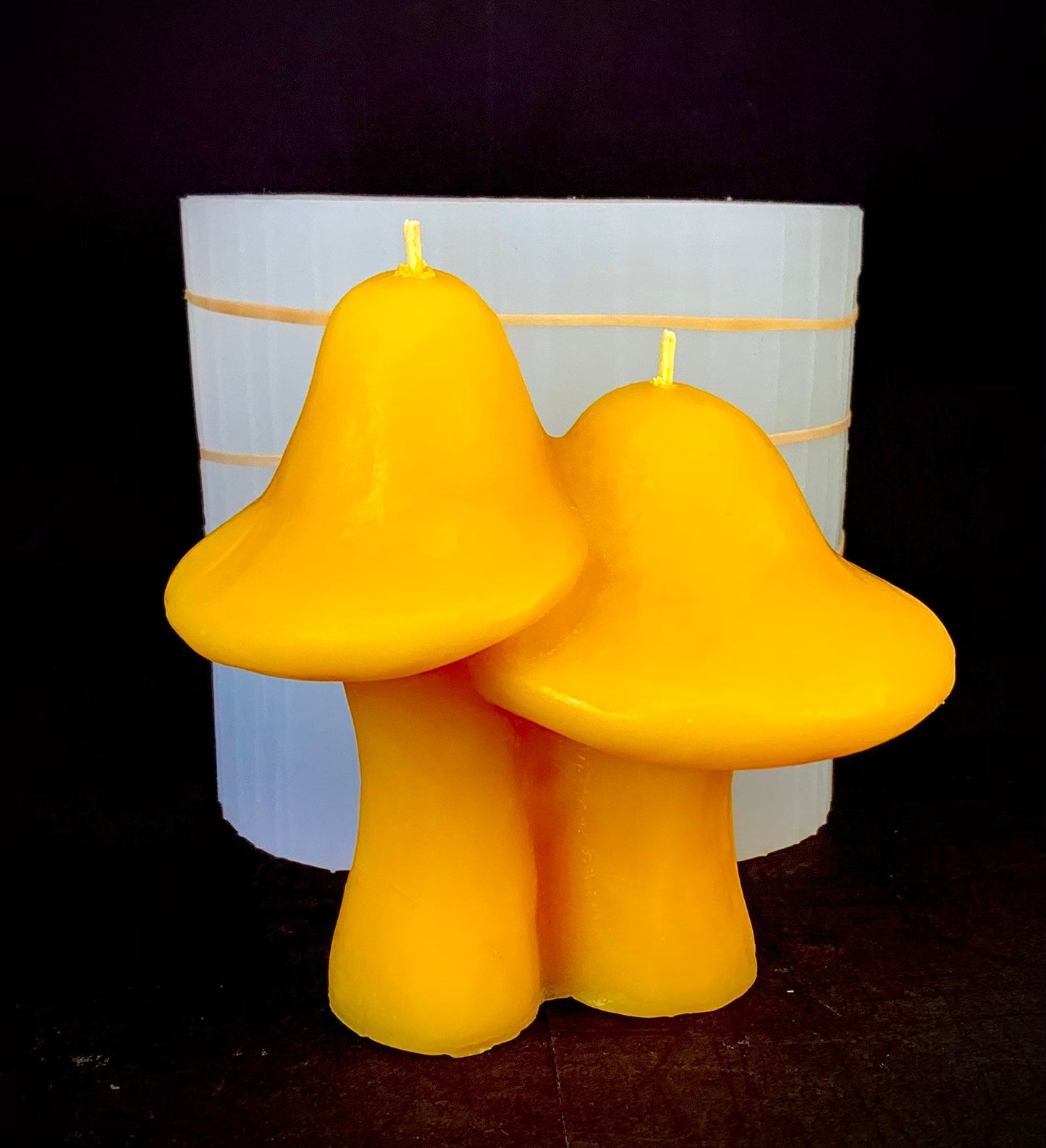 4.5'' 3D Silicone mushroom Mold - Silicone mushroom candle soap resin concrete mold