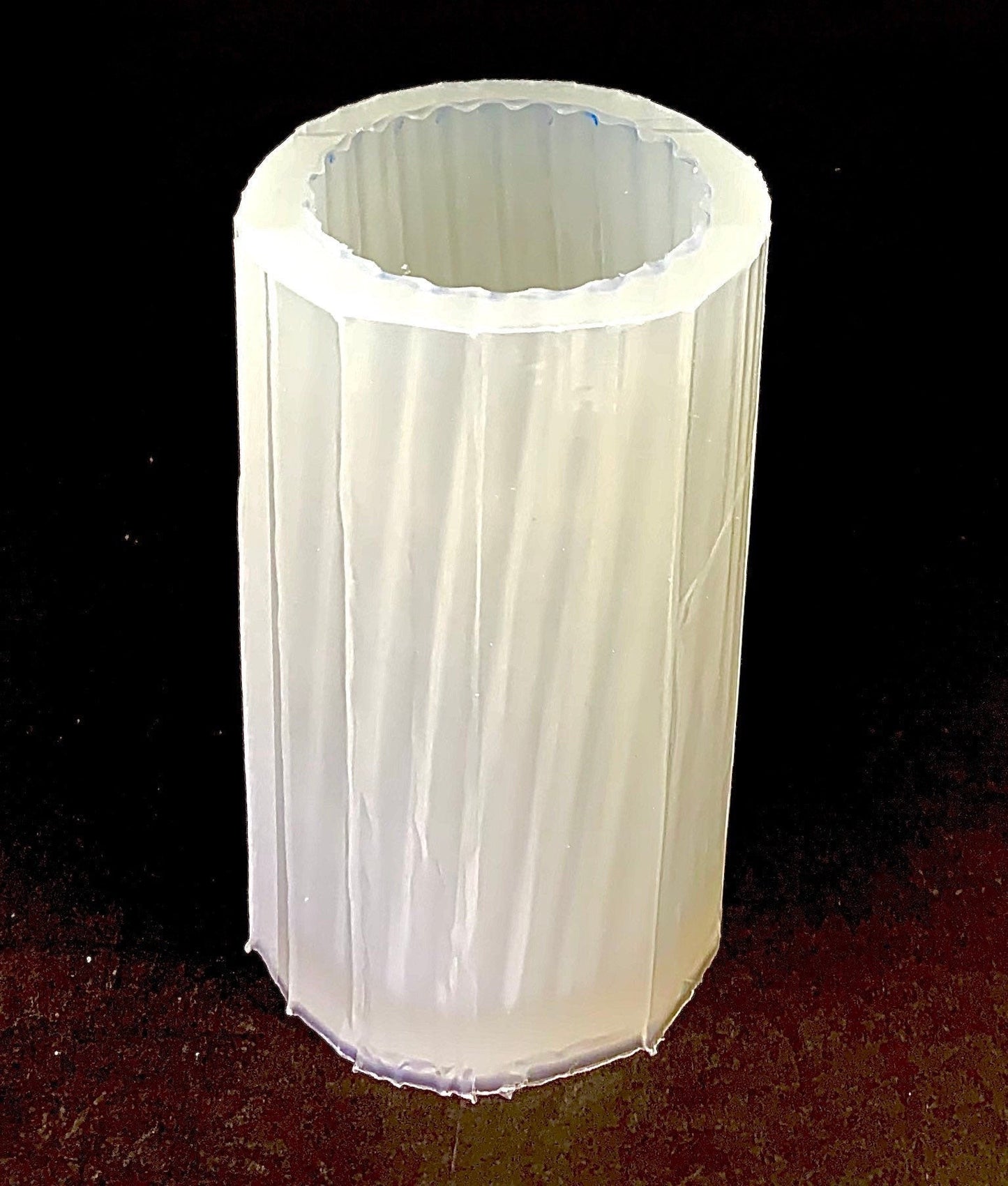 4.25” Silicone spiral pillar mold - fluted pillar candle Mold - handmade candle mold