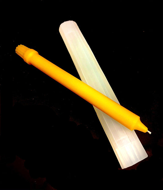 Silicone colonial taper candle mold - single cavity - 9.75” - handmade