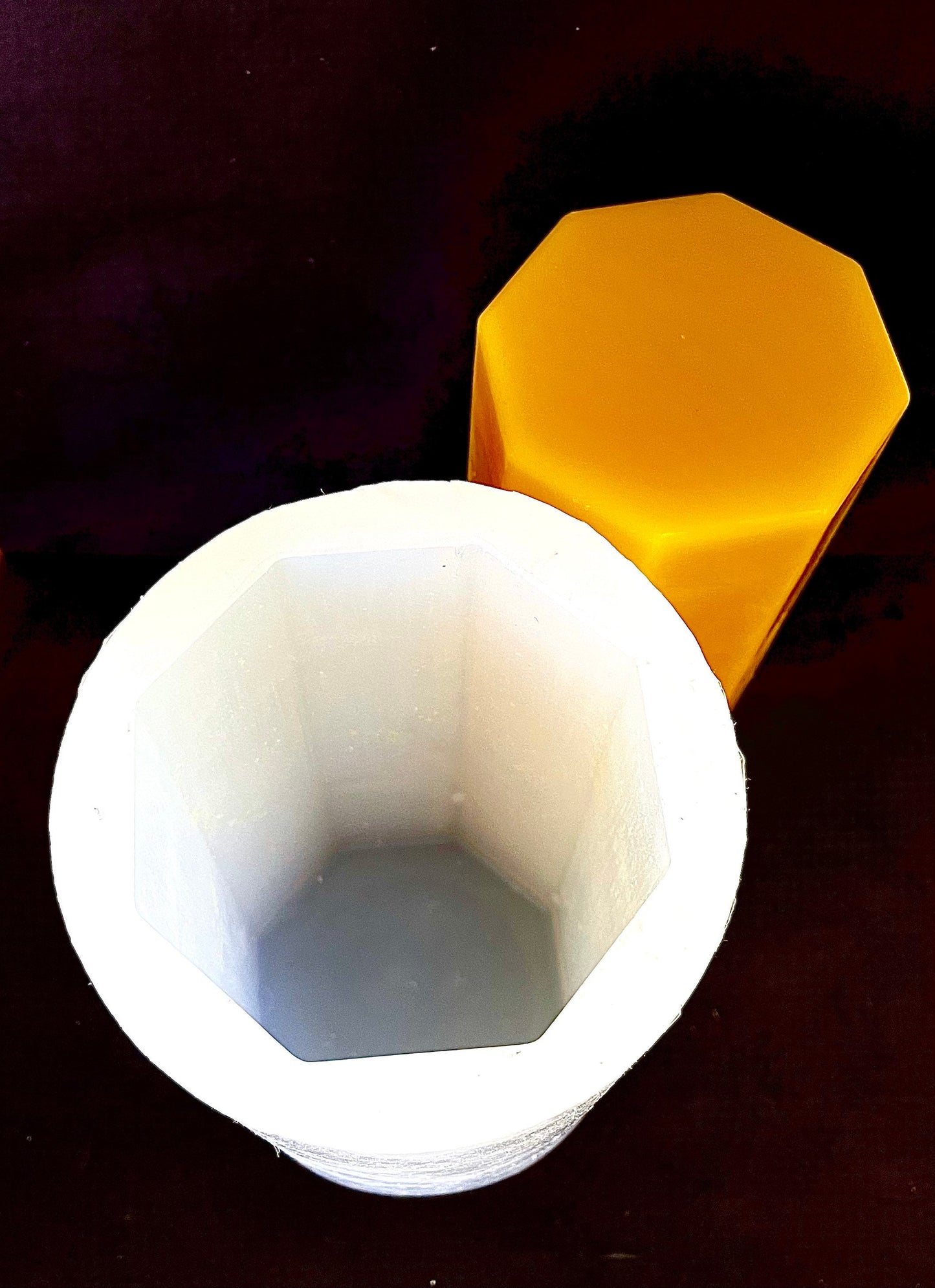 Silicone pillar octagonal candle Mold - soap resin mold - 3'' wide