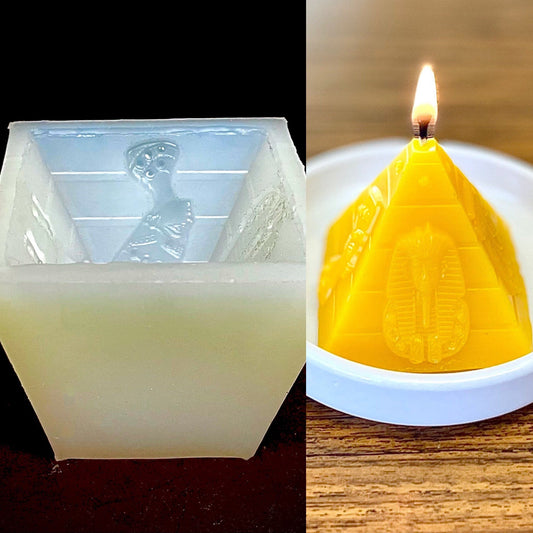 Silicone pyramid Mold - Egyptian pyramid - candle soap mold - pillar triangle candle mold - homemade - 2 1/4”