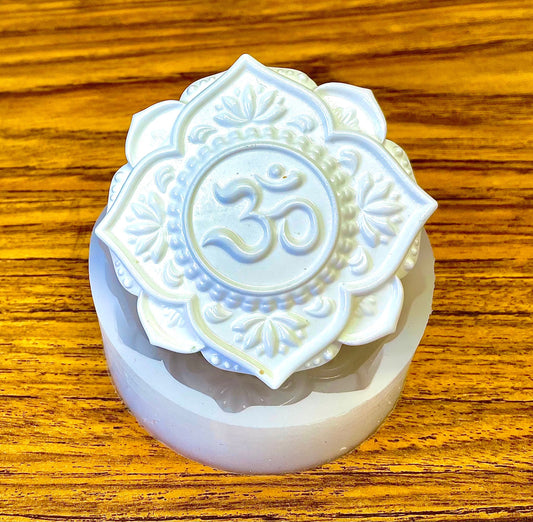 3” Silicone OM mold - OM sign soap resin wax mold - ornament lotion bar mold - food grade
