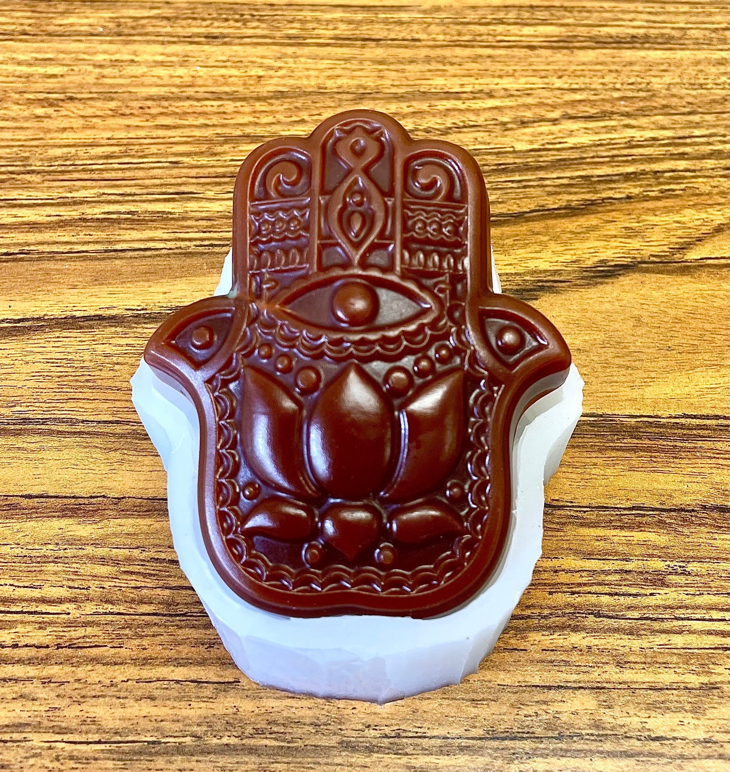 Style 2 Silicone Hamsa hand mold 3.5” - soap resin wax mold - ornament lotion bar mold - food grade