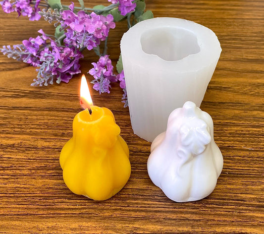 2.5” Small Silicone gourd Mold - 3D candle soap resin mold lotion bar mold - silicone pumpkin mold - fall candle mold - homemade