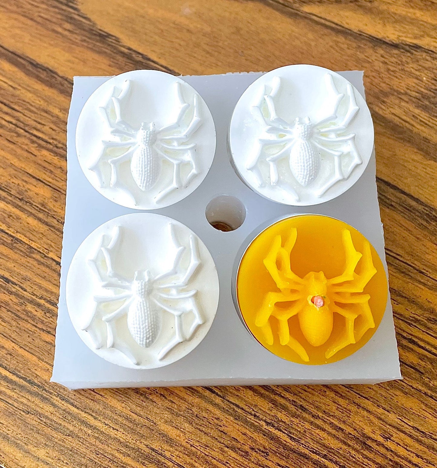 Silicone spider Tealight candle Mold - Halloween candles - wax melt lotion bar soap mold - chocolate mold -  resin mold