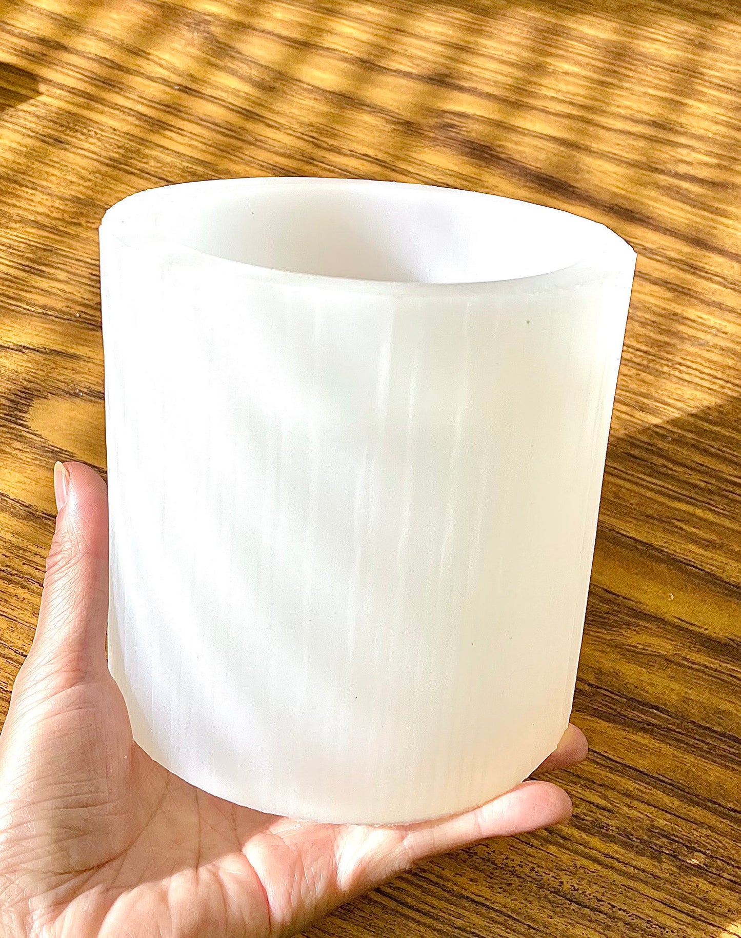 Big silicone pillar candle mold - round cylinder mold - soap resin mold - homemade - 4” x 4.5”