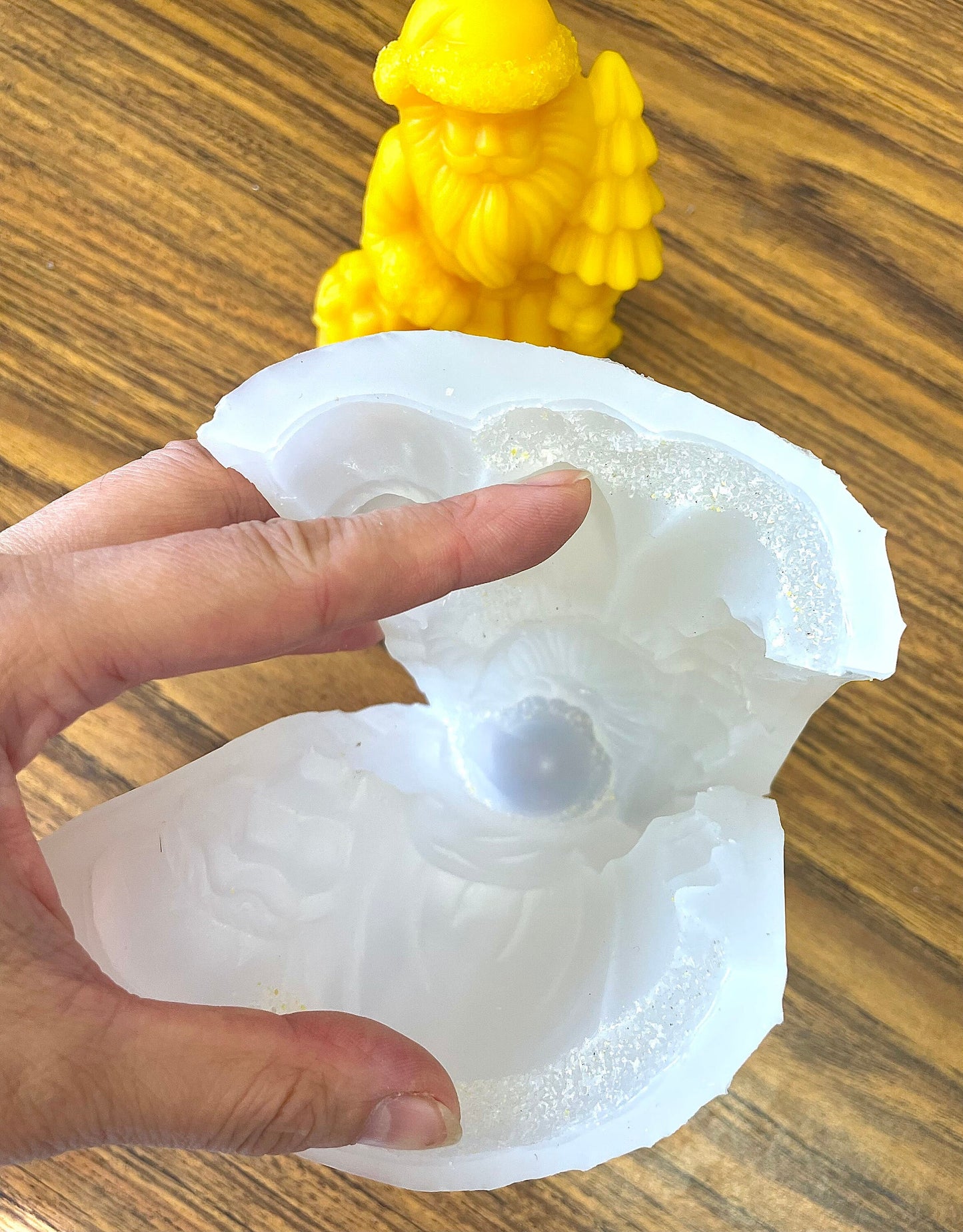 4.5” Silicone Santa Claus Mold - 3D candle soap resin mold - Christmas holiday candle mold - food grade