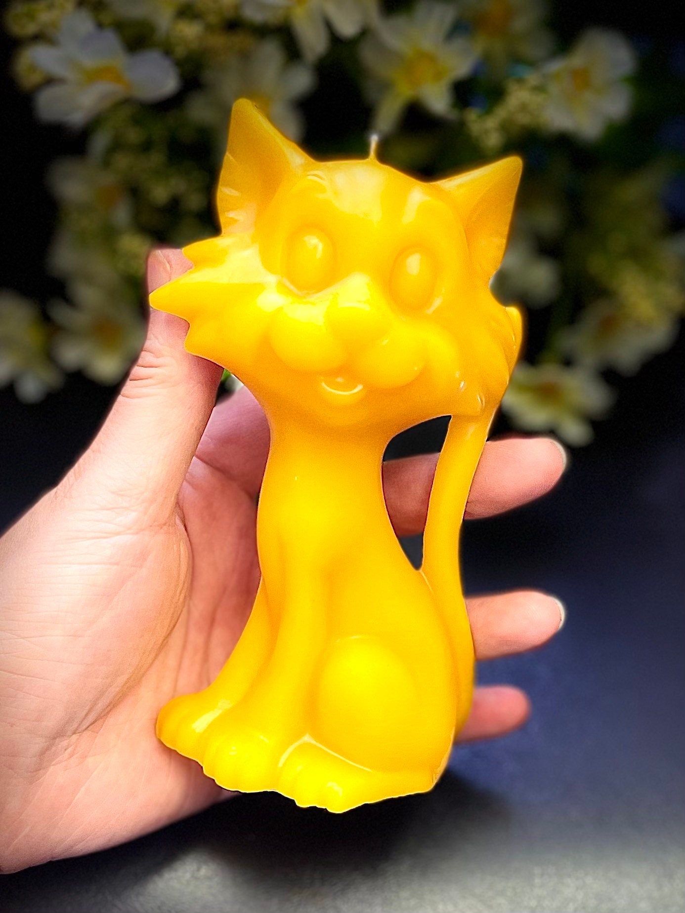 5” 3D Silicone cat kitty feline mold - pillar candle candle - soap lotion bar resin mould - pussy cat mold - homemade