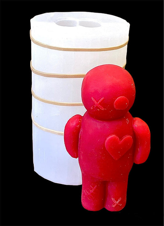 4.75” Silicone voodoo doll Mold - 3D candle mold - ritual spiritual pagan mold - homemade