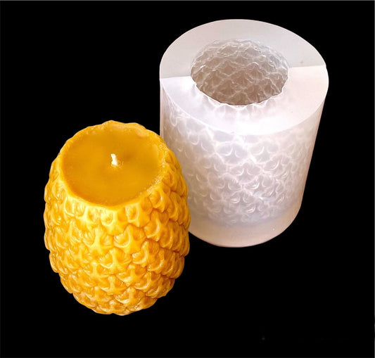3D Silicone pineapple mold - pineapple candle mould - homemade mold - 4"