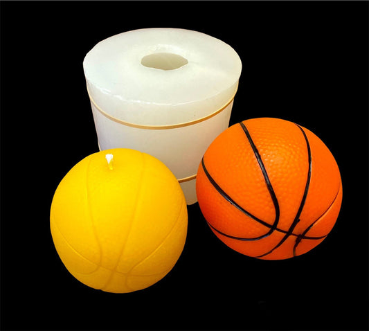 3” silicone basketball mold  - 3D sphere ball candle mold - soap ball mold - bath bomb mold - resin mold