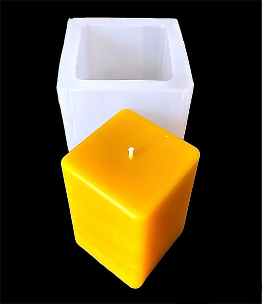 Silicone square pillar candle Mold - handmade - 3.5”