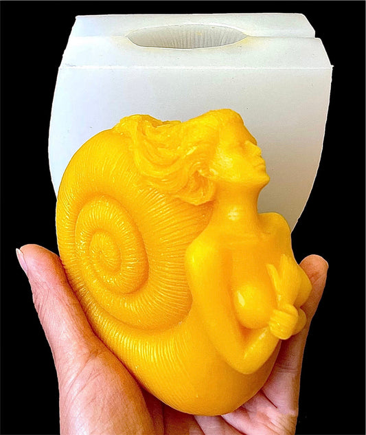 3D Silicone sexy ammonite lady Mold - silicone figure mold - ancient spirit - candle soap resin mould - 4.5”
