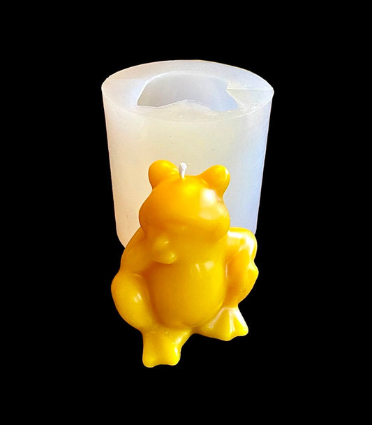 3.5” 3D Silicone frog mold - pillar candle soap lotion bar resin mould - homemade