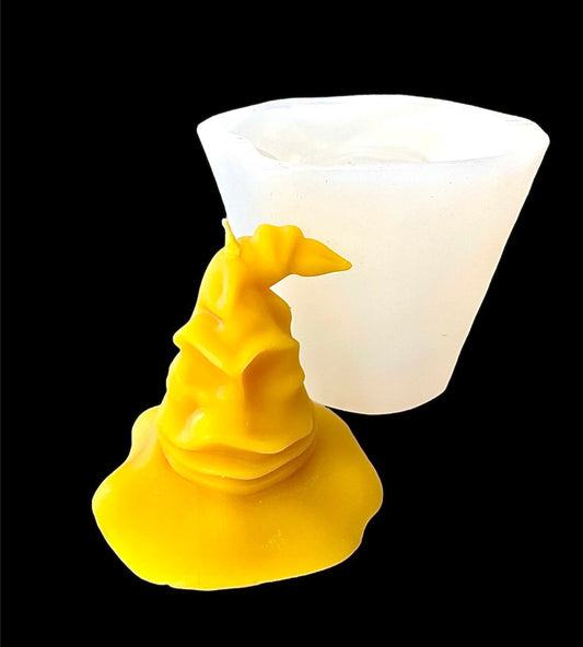 3” 3D Silicone wizard hat Mold - sorting hat mold for candle soap resin - ritual spiritual candle mold - cake topper mold