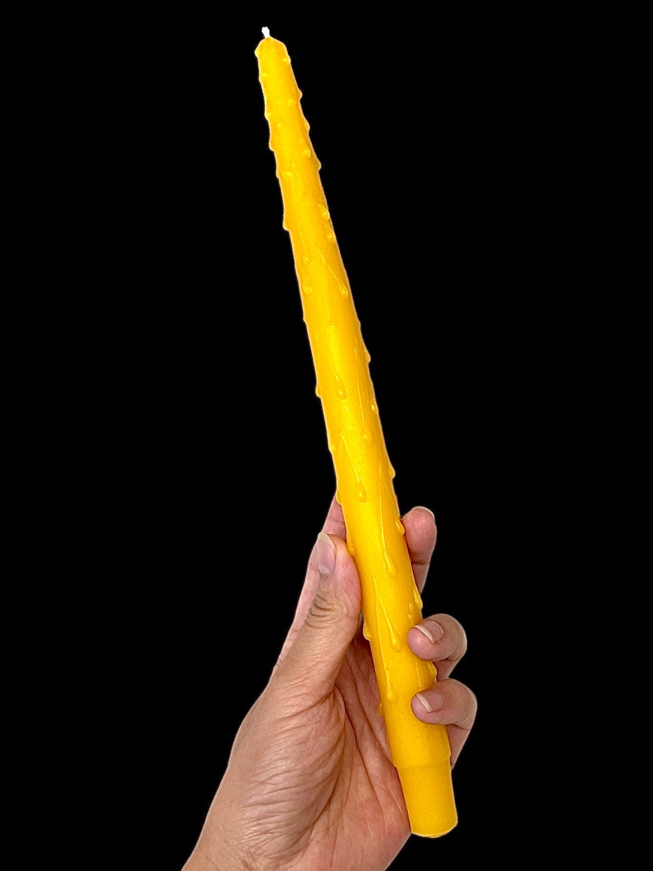 11.75” Silicone long dripping taper candle mold - single cavity