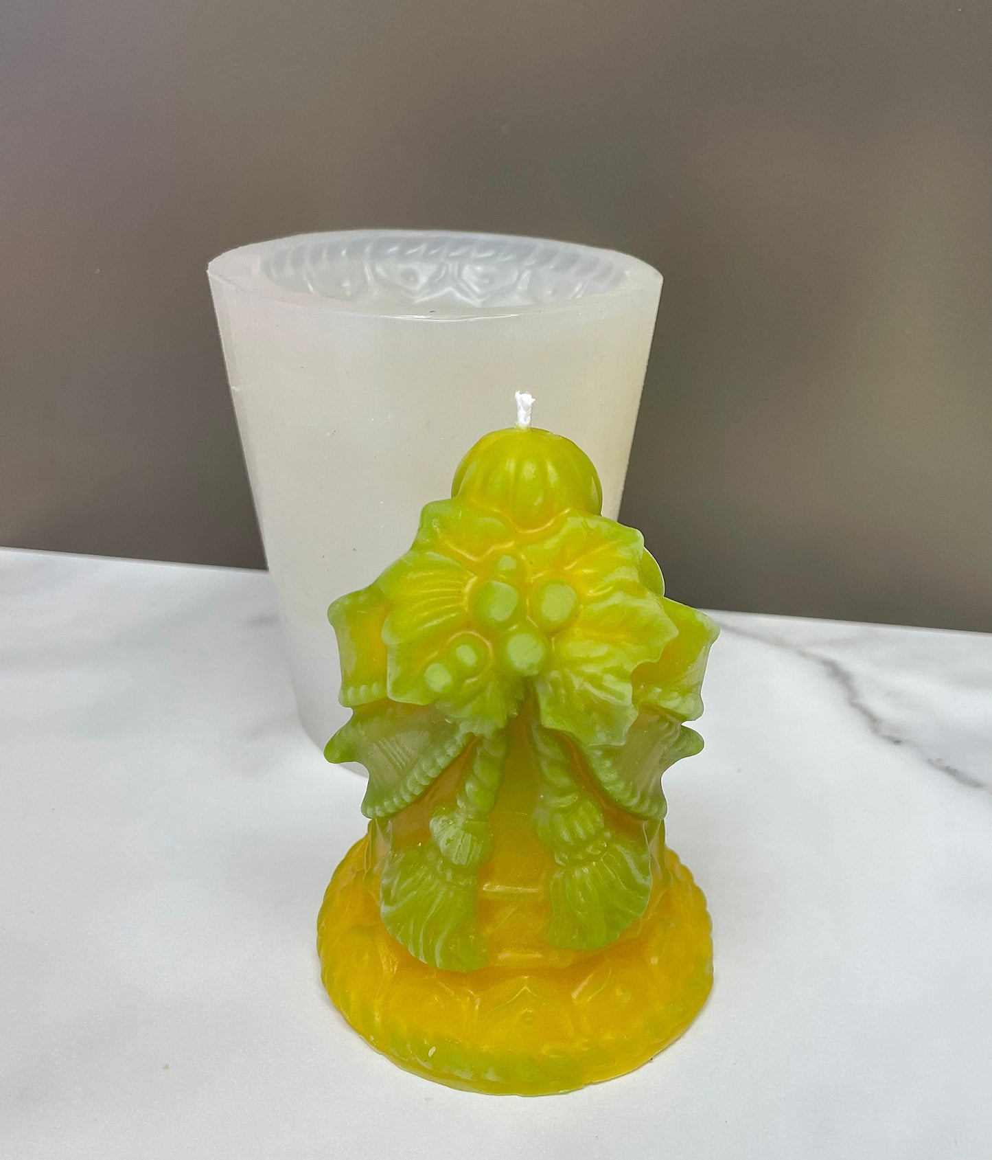 4” 3D Silicone Christmas bell Mold - Christmas candle soap mold - gingle bell mold - food grade