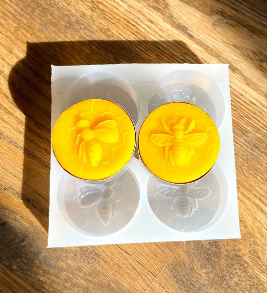 Silicone honey bee honeycomb Tealight candle Mold - tea light mold - wax melt lotion bar guest soap chocolate mold - food grade