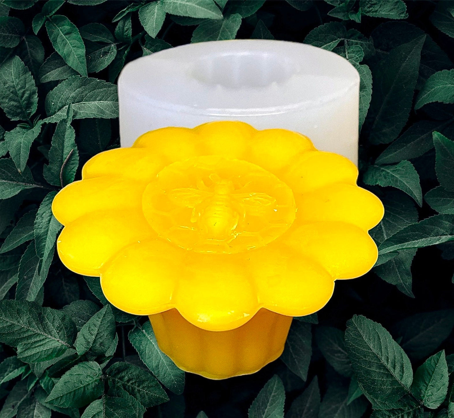 Silicone honeybee candle soap Mold - votive mold - floating flower candle mold - resin mold