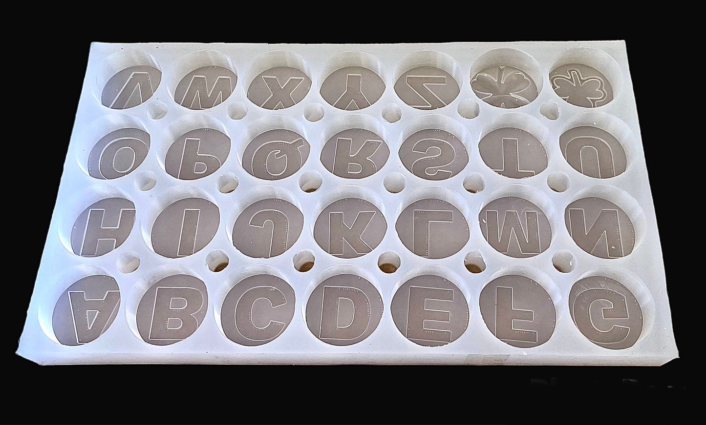 Capital letter Silicone tea light candle mold - wax melt lotion bar soap resin jewelry mold - chocolate jello ice cube mold