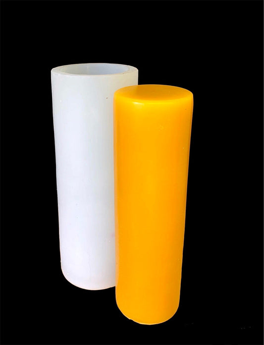 7” Flat top silicone pillar candle mold - soap resin mold
