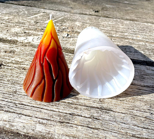 3.5” silicone volcano mold - candle soap resin mold