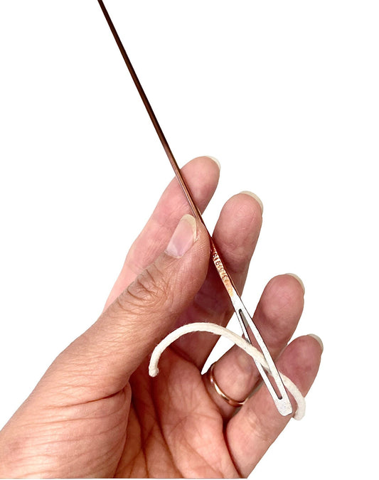 15” long wicking needle for candle making