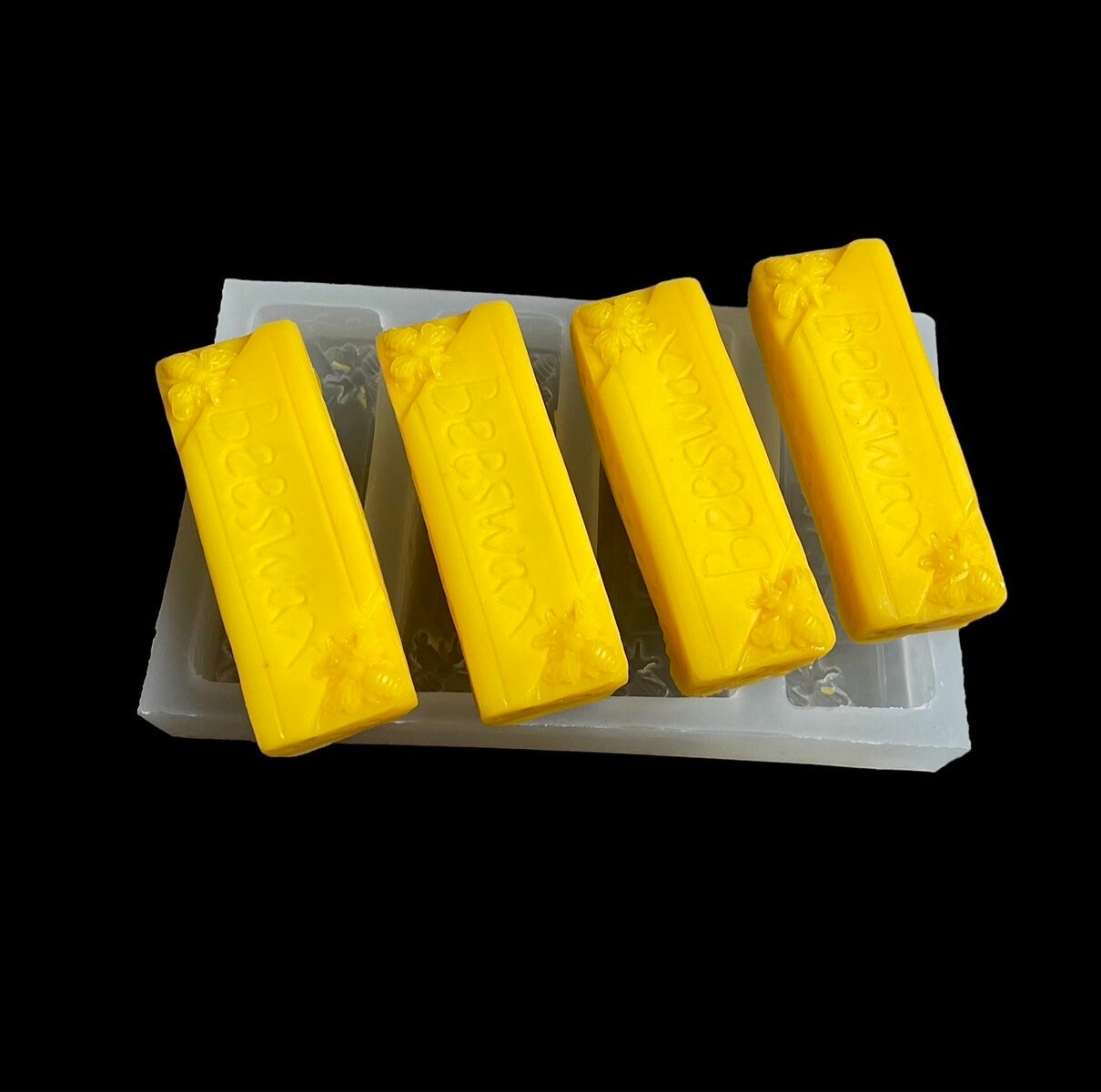 Silicone beeswax bar Mold - 1 oz bee bar mold - honeybee bar mold - Food grade - homemade - handmade mould