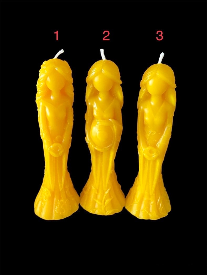 5.5” Silicone triple moon goddess mold - fertility goddess mold - figure mold - wicca pagan ritual candle mold