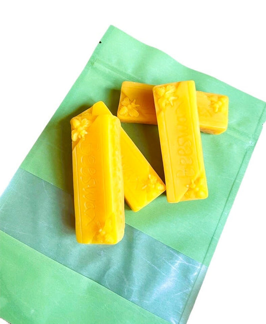 100% pure beeswax bars - 1 oz beeswax bar - 4 ozs - direct from beekeeper